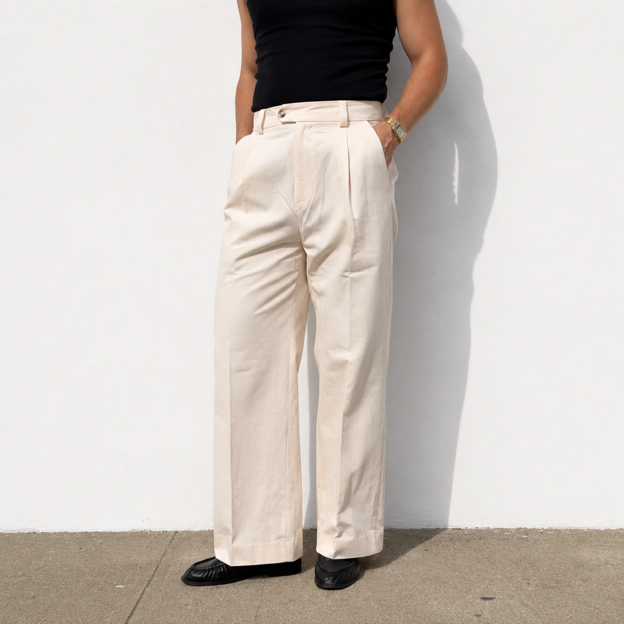 The Uni High-Waisted Pleated Trouser