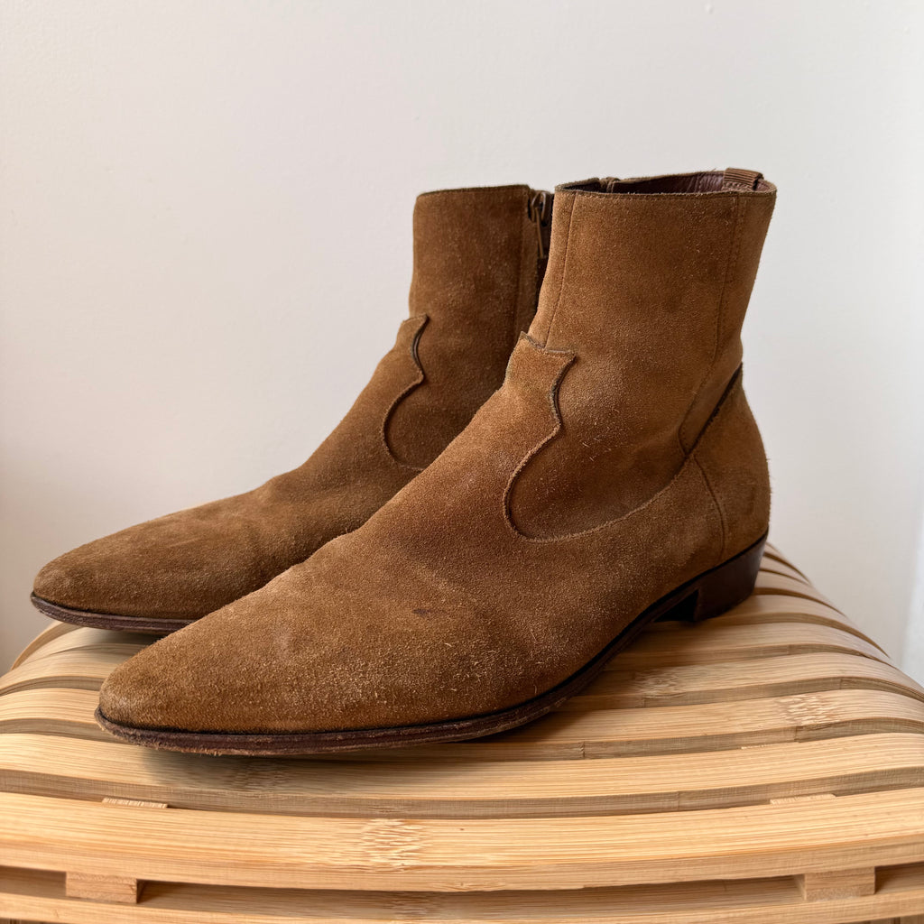 Celine Suede Ankle Boots Size 40