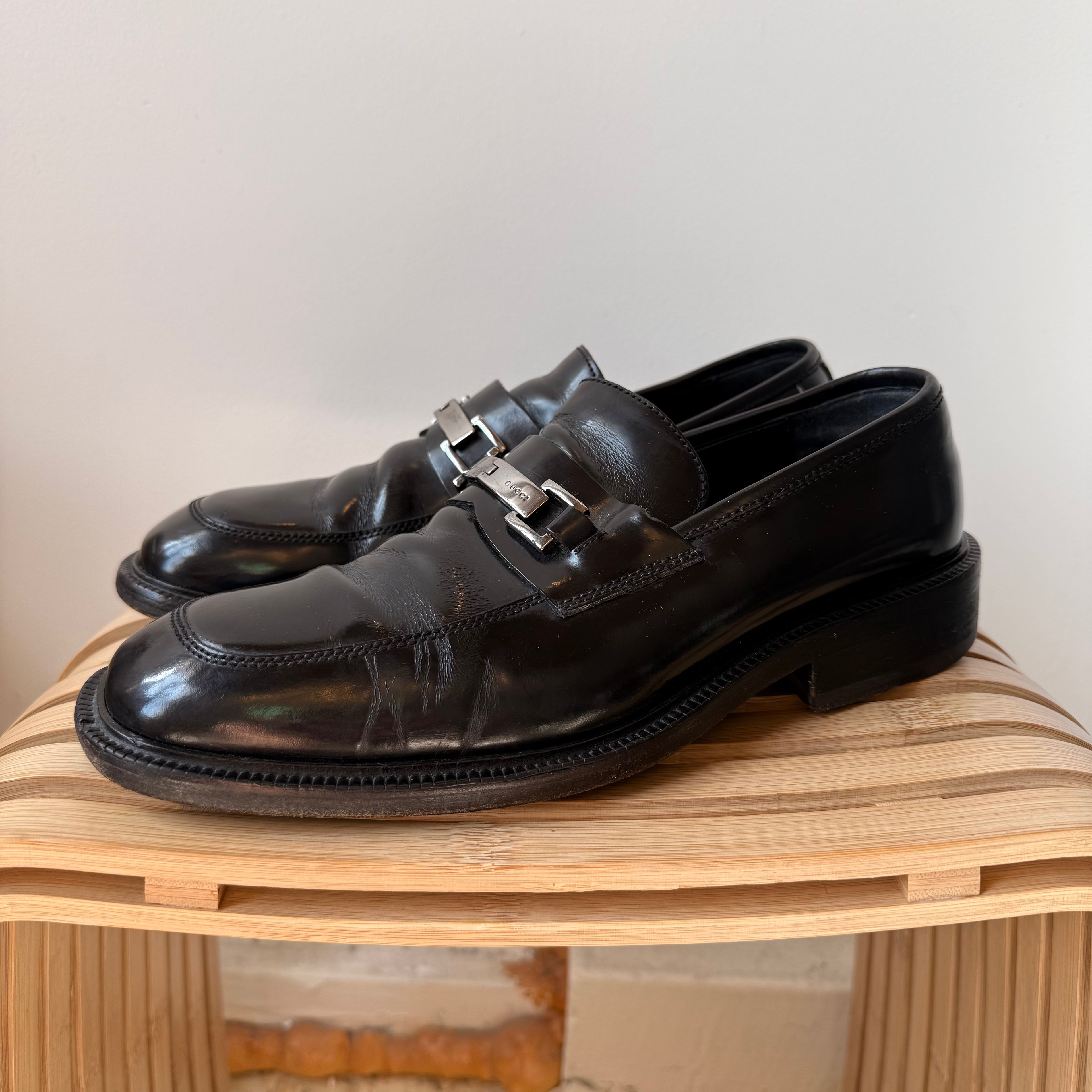 Gucci Square Toe Patent Leather Loafer Size 8