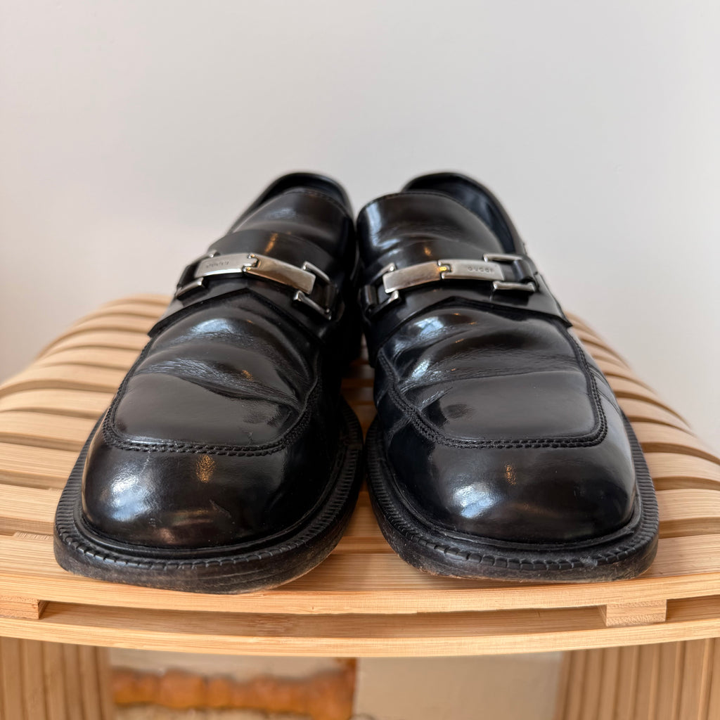 Gucci Square Toe Patent Leather Loafer Size 8