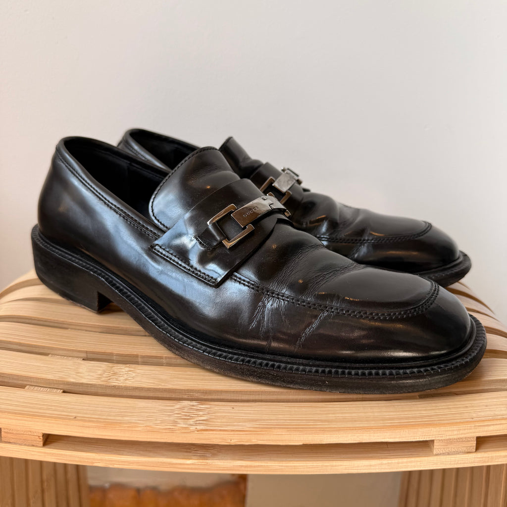 Gucci Square Toe Patent Leather Loafer Size 8