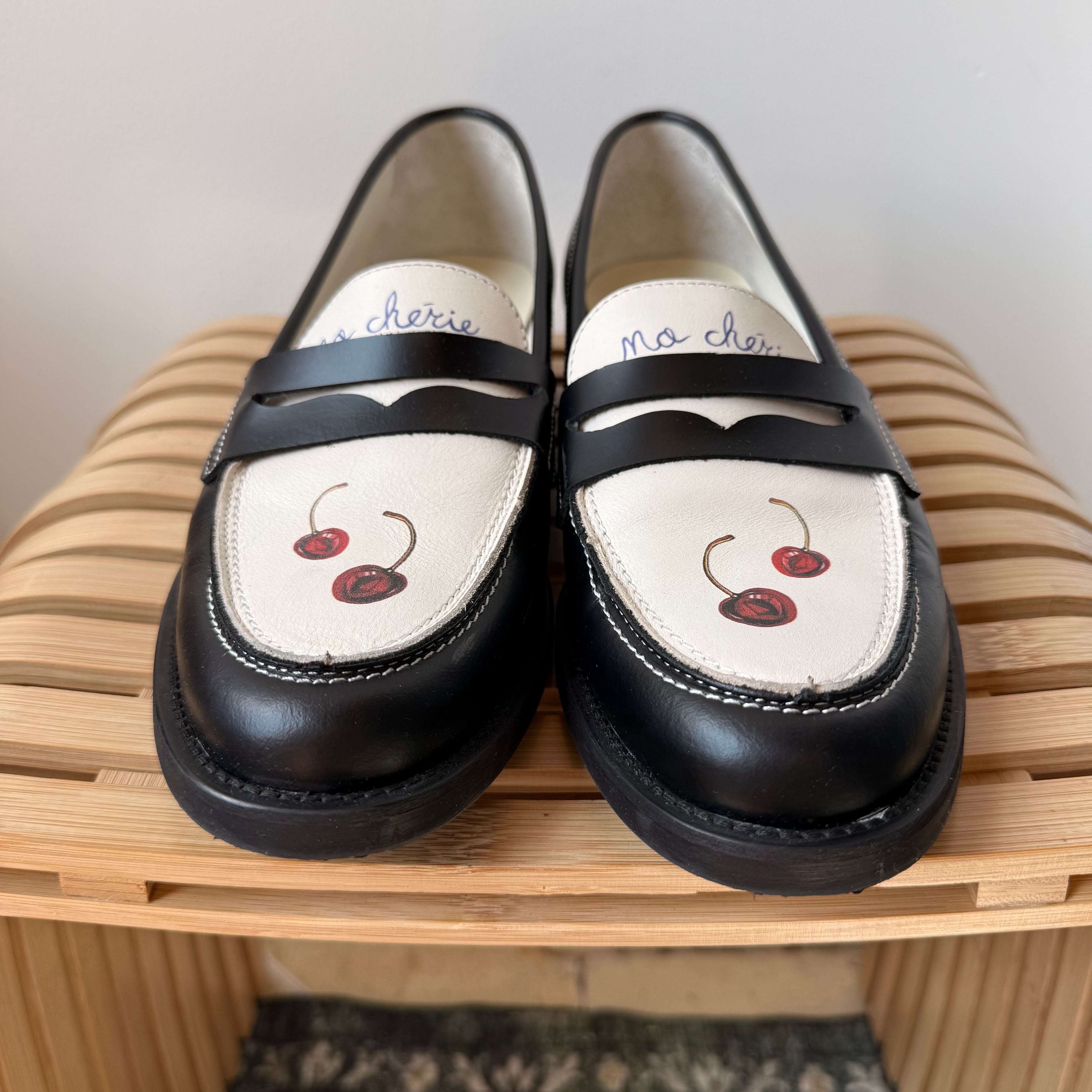 Duke + Dexter Cherry Penny Loafers Size 8