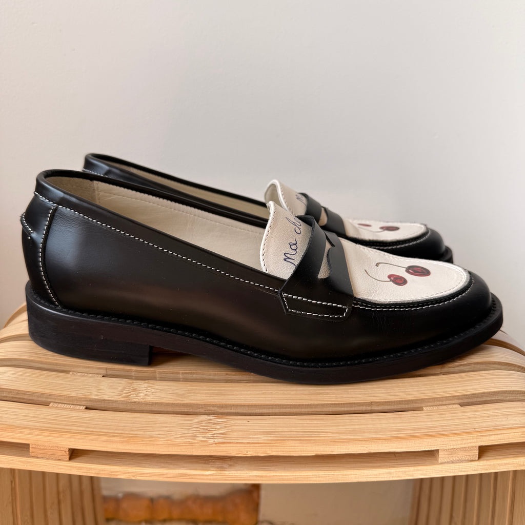 Duke + Dexter Cherry Penny Loafers Size 8