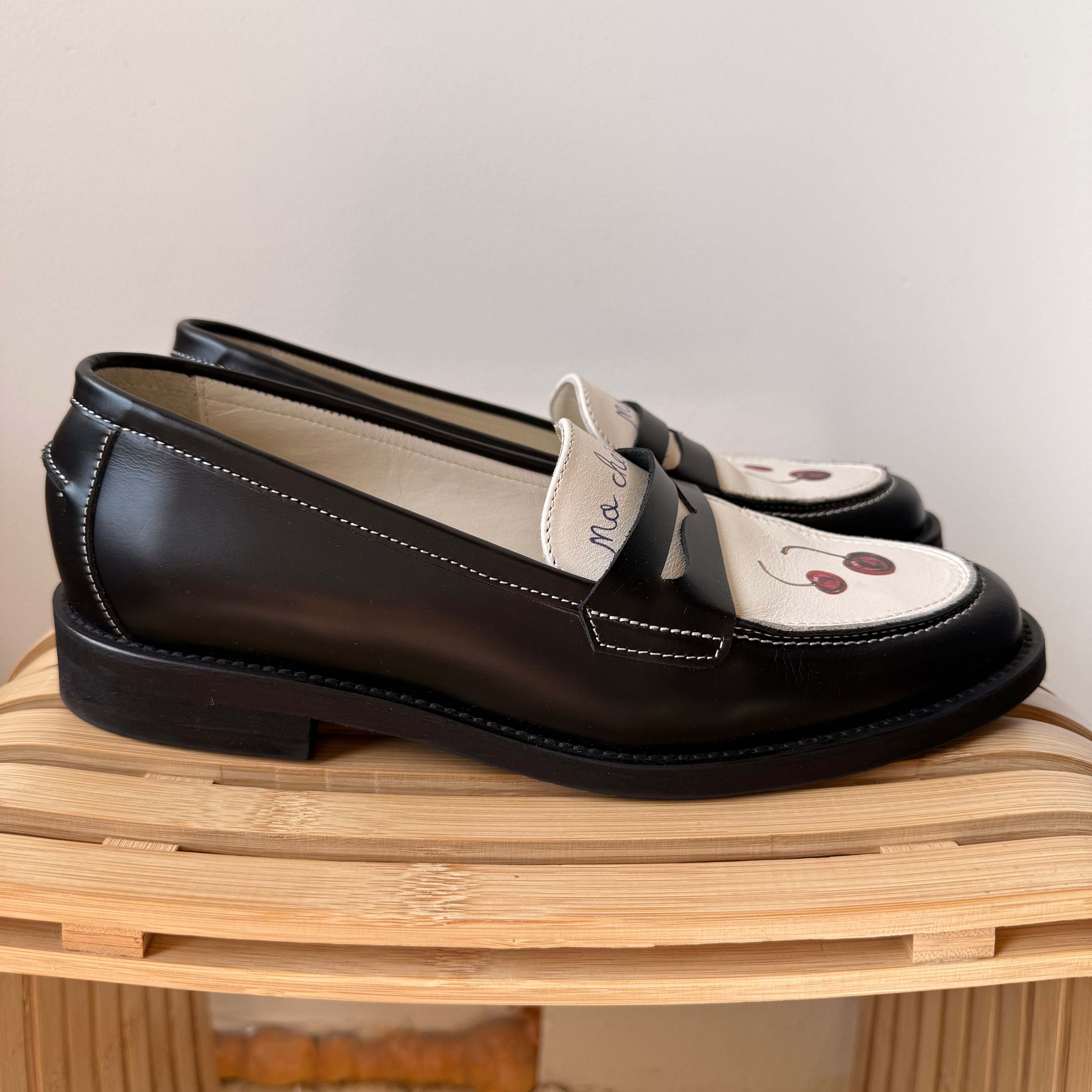 Duke + Dexter Cherry Penny Loafers Size 8