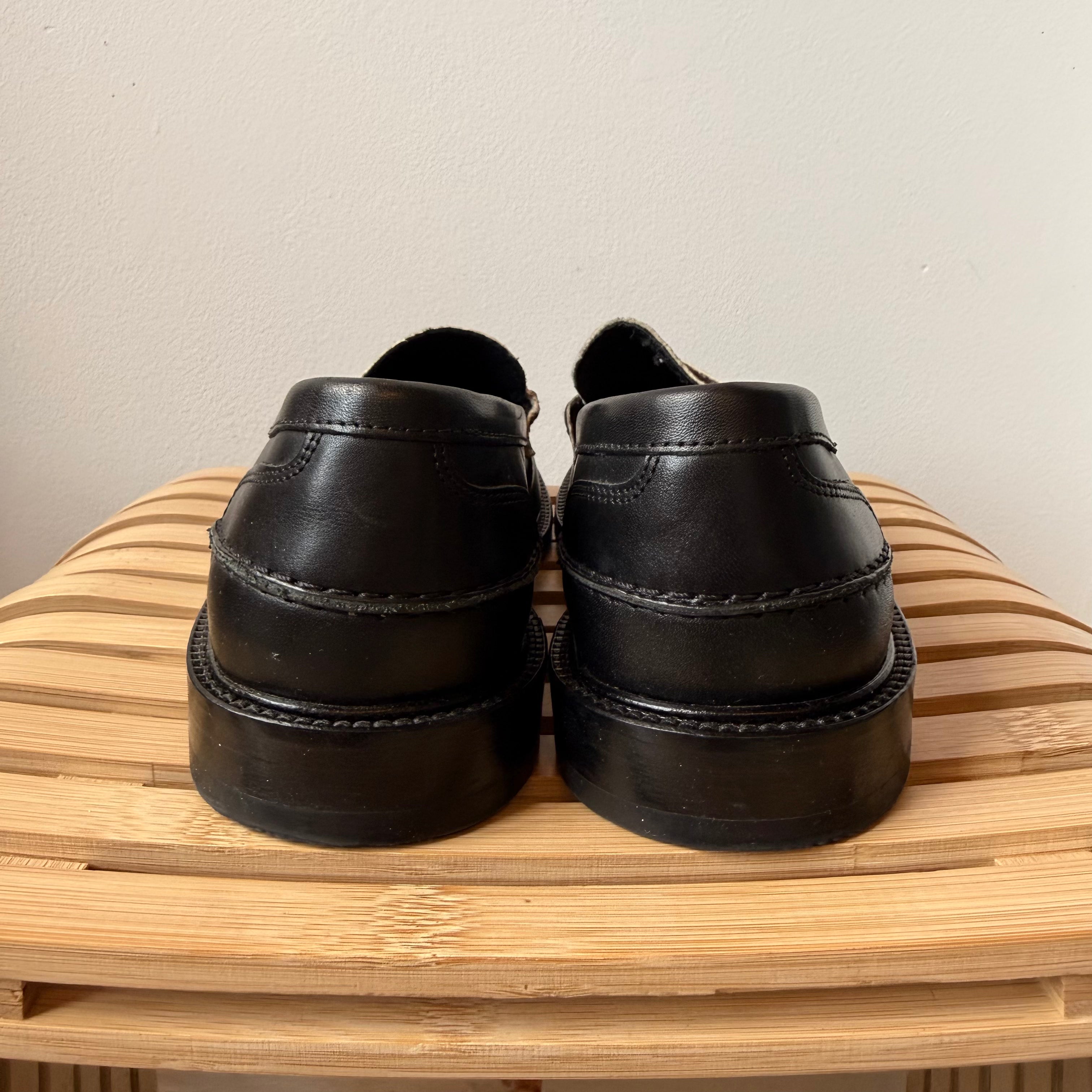Vinny's Snakeskin Leather Penny Loafers Size 40