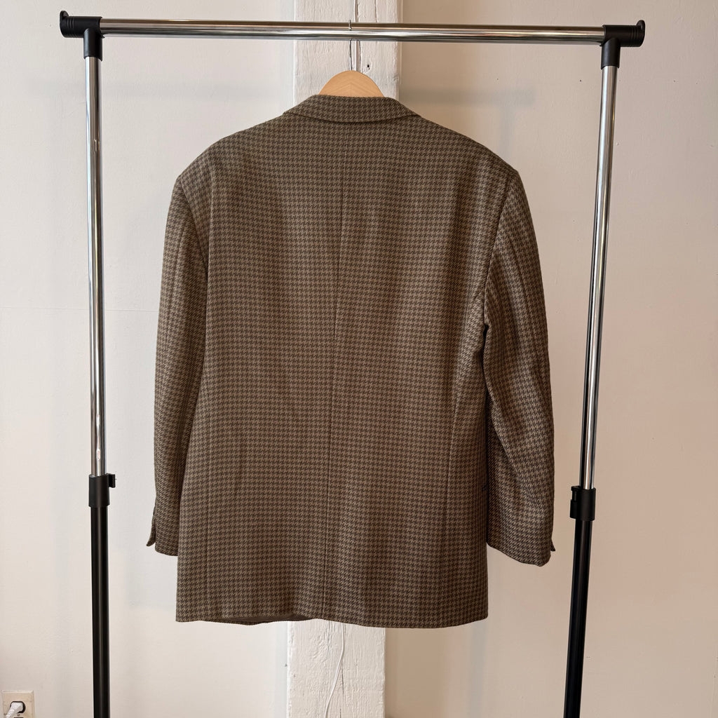 Vintage Armani Houndstooth Wool Blazer Size 40R