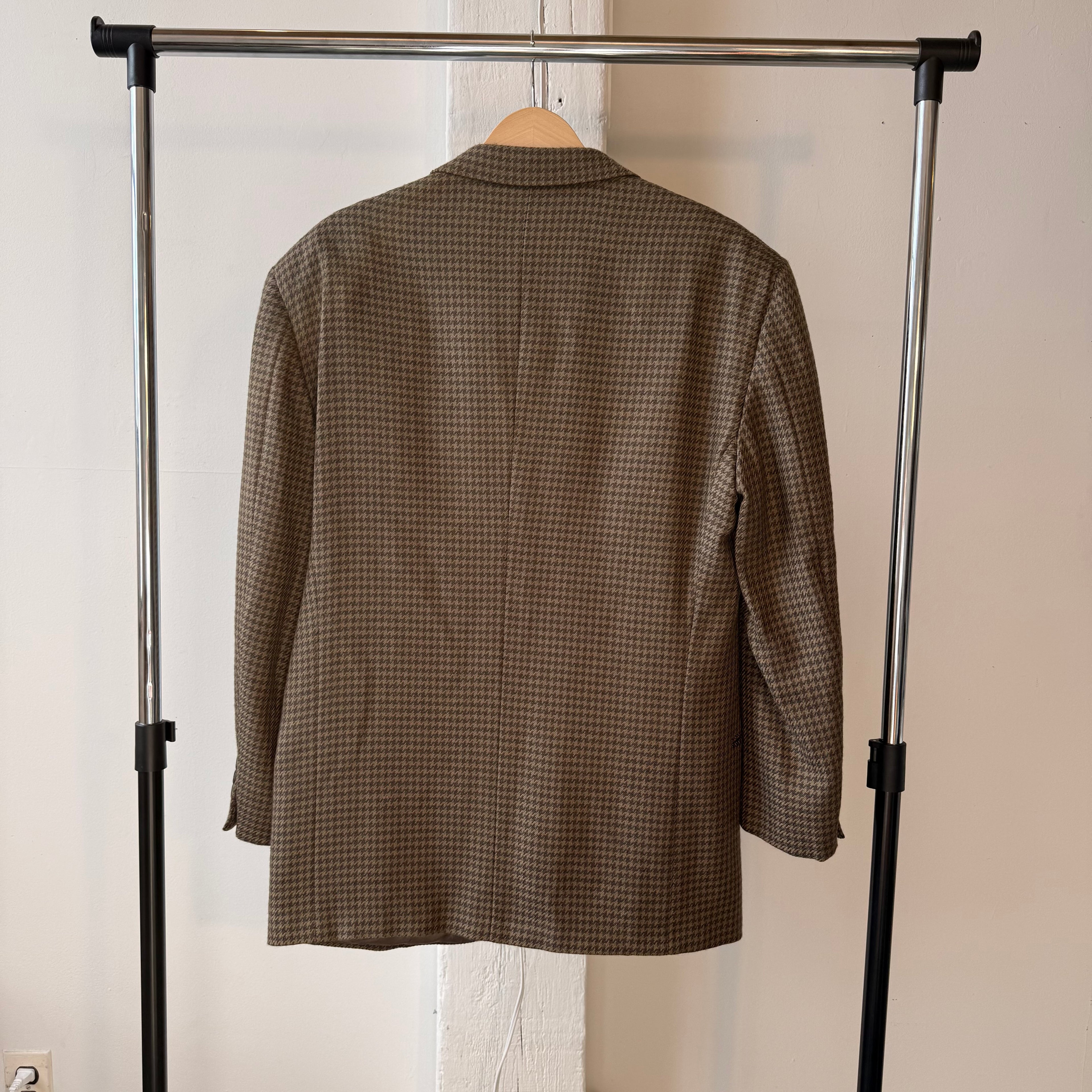 Vintage Armani Houndstooth Wool Blazer Size 40R