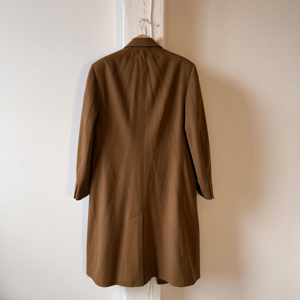 Barney's New York Tan Wool Overcoat Size 40R