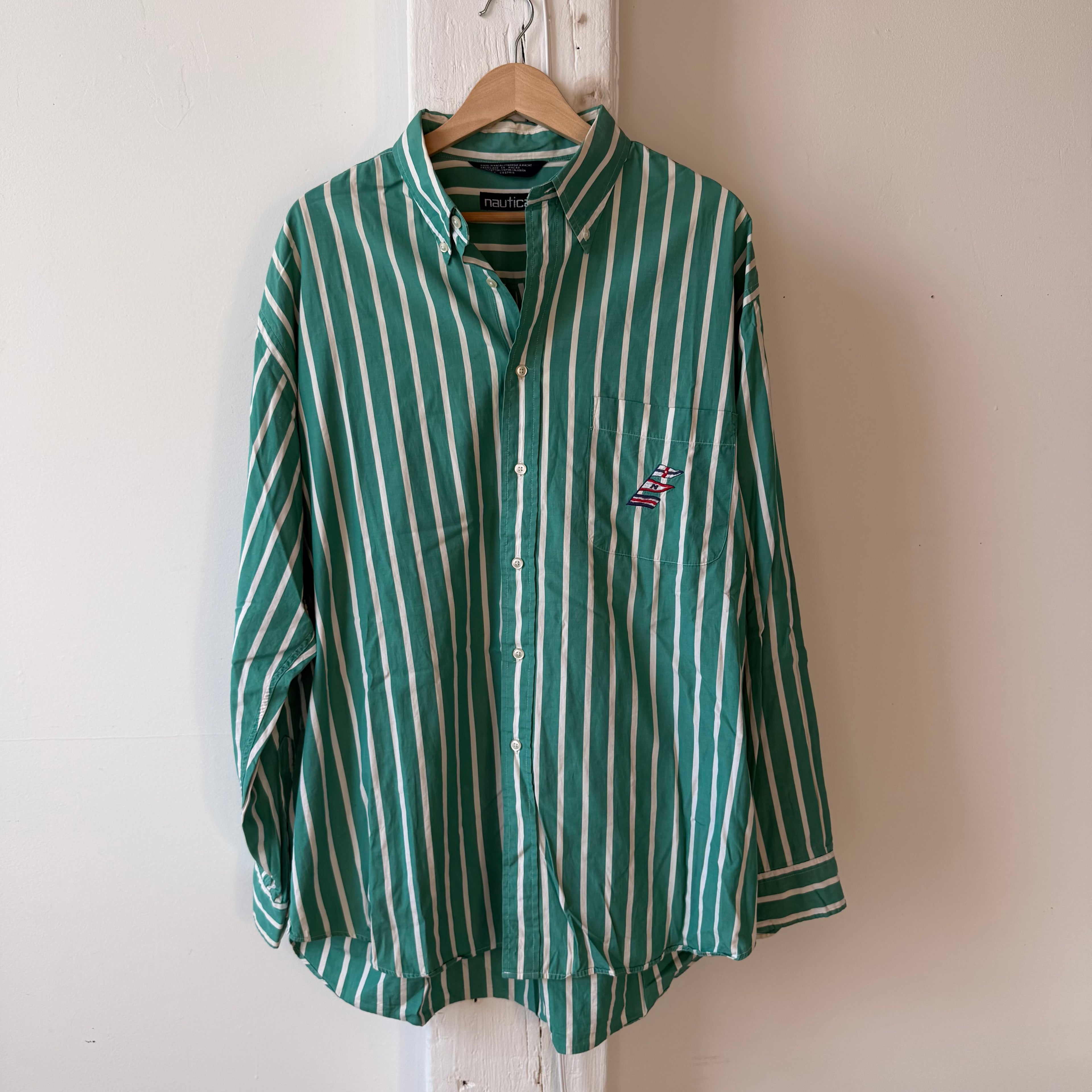 Vintage Nautica Striped Button-Down Size XL