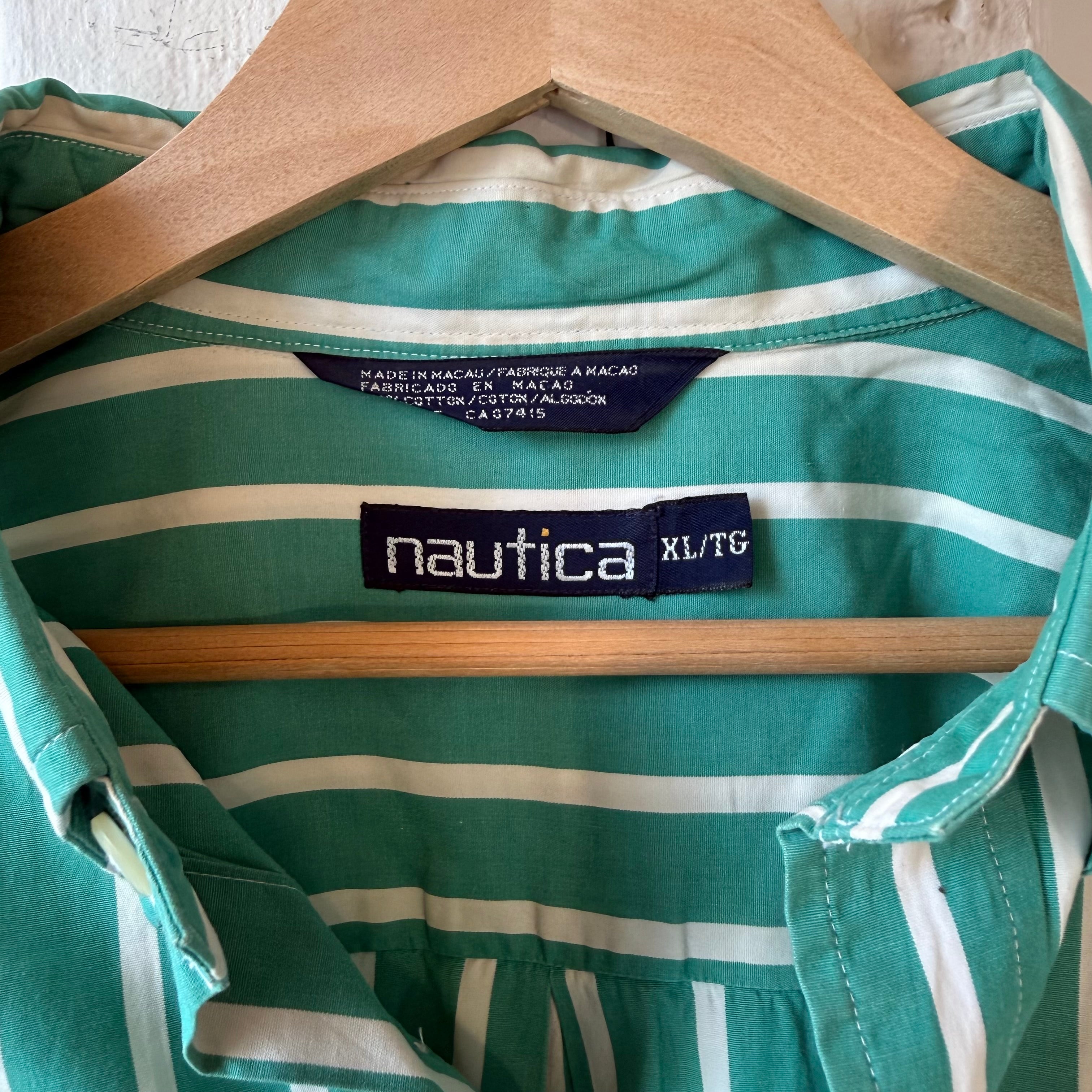Vintage Nautica Striped Button-Down Size XL