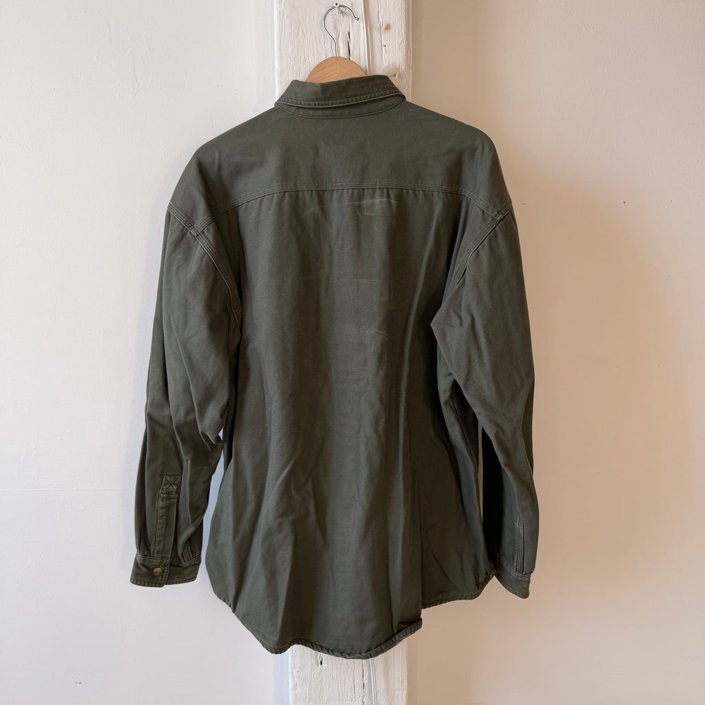 Vintage Carhartt Overshirt Olive Cotton Size L