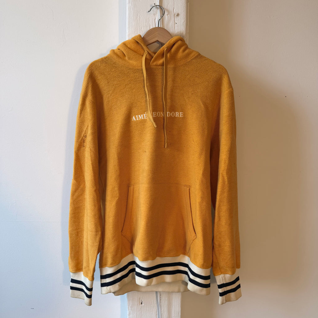 Aimé Leon Dore Yellow Fleece Hoodie Size L