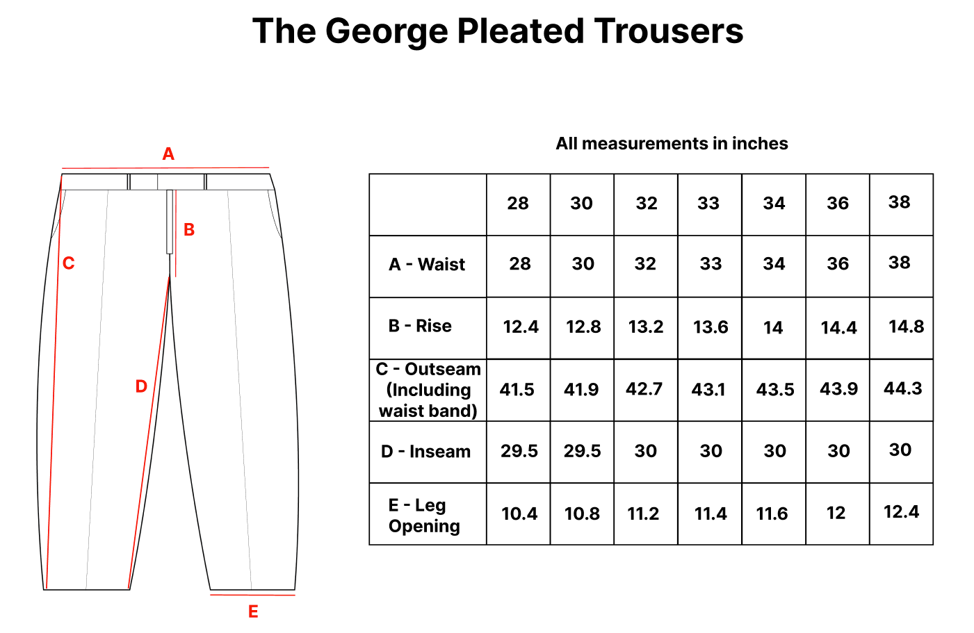 The George Wide-Fit Pleated Trouser