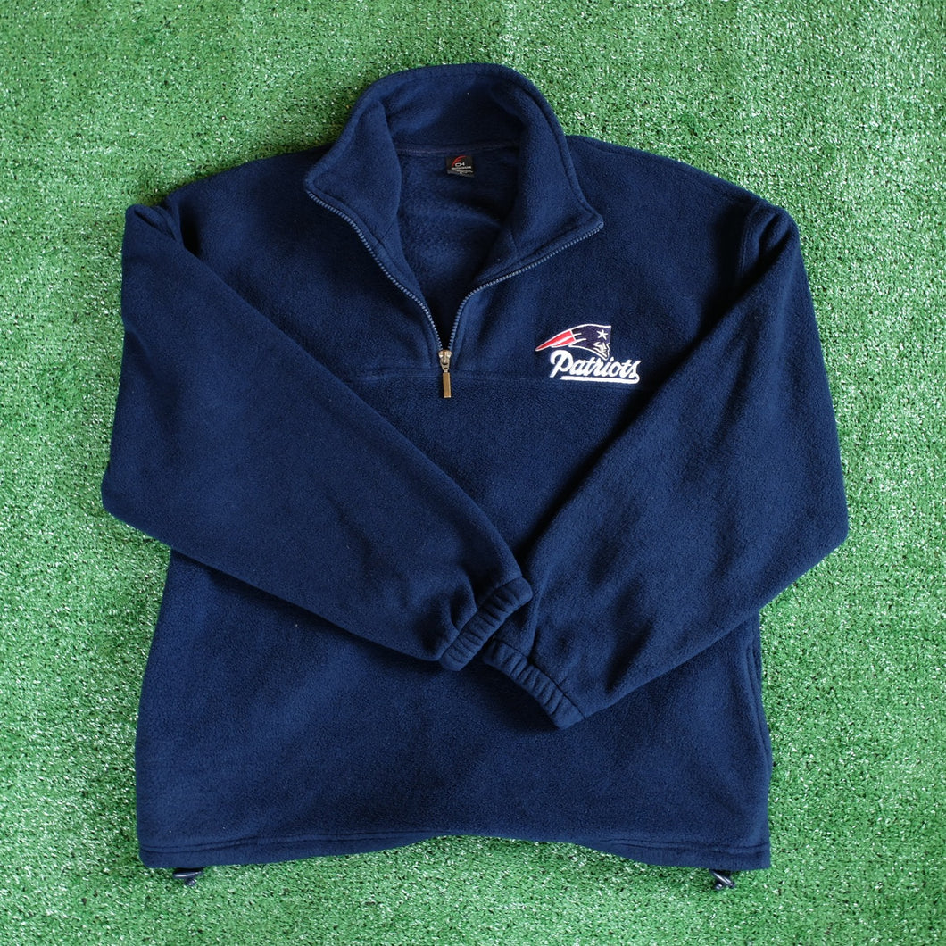 New England Patriots Quarter Zip Fleece Size L