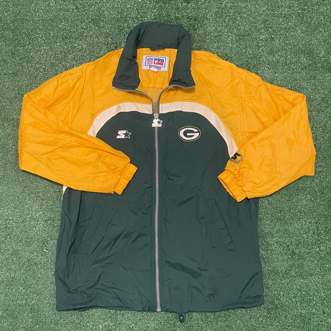 Vintage Starter Pro Line Green Bay Packers Warm-Up Jacket Size M