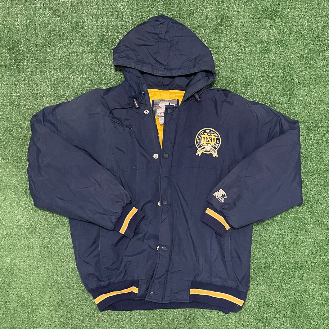 Vintage Starter Notre Dame Fighting Irish Warm-Up Jacket Size M