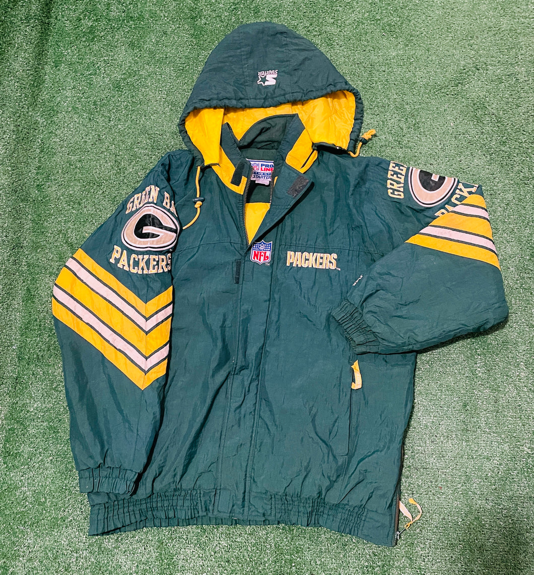 Vintage Green Bay Packers Starter Sideline Jacket Size L